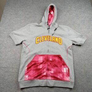 Cleveland Cavaliers Sweatshirt Mens Large NBA Basketball Zipway Short‎ Sleeve